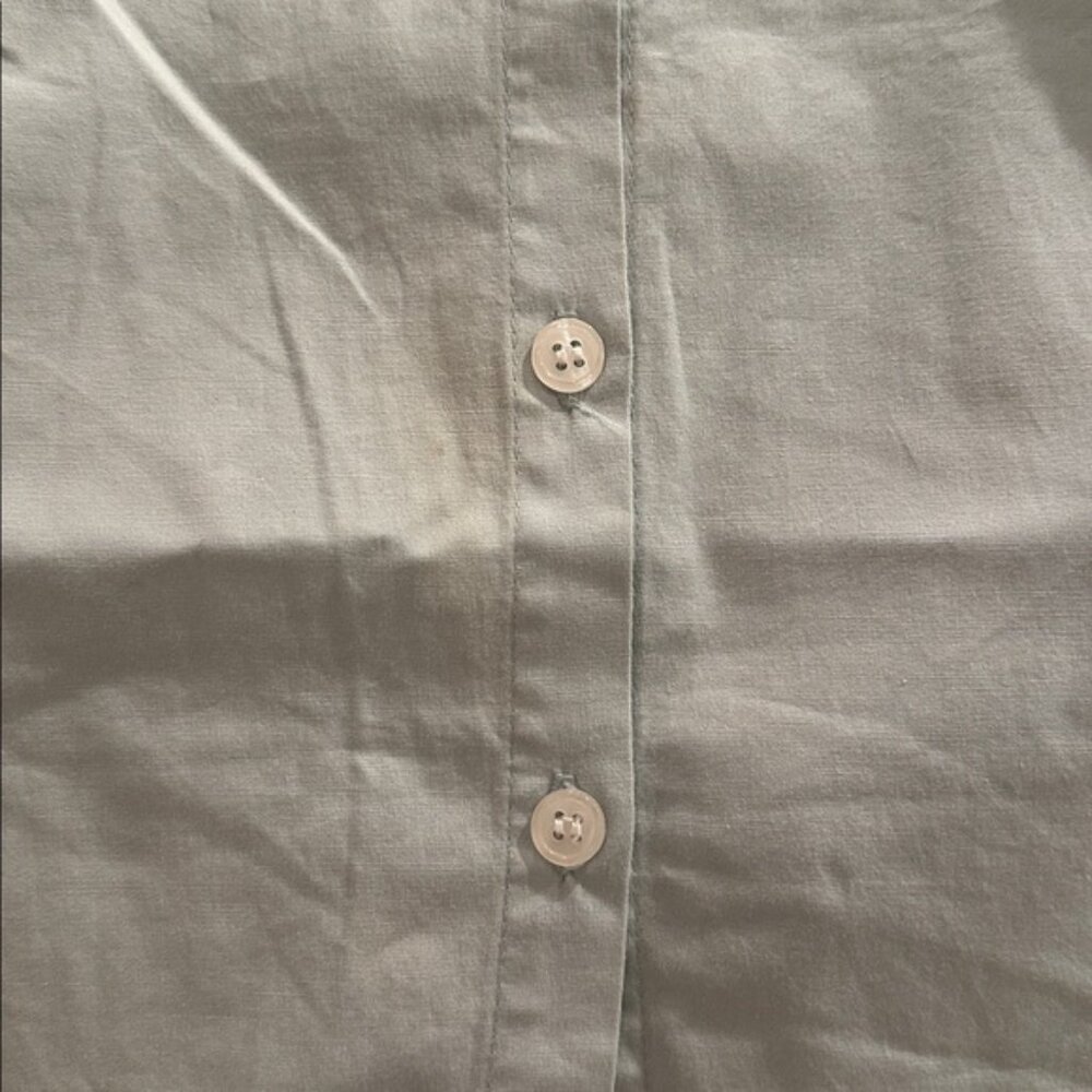 Vintage DCC cotton sleeveless tailored fitted stretch collar button down blouse - Picture 8 of 13